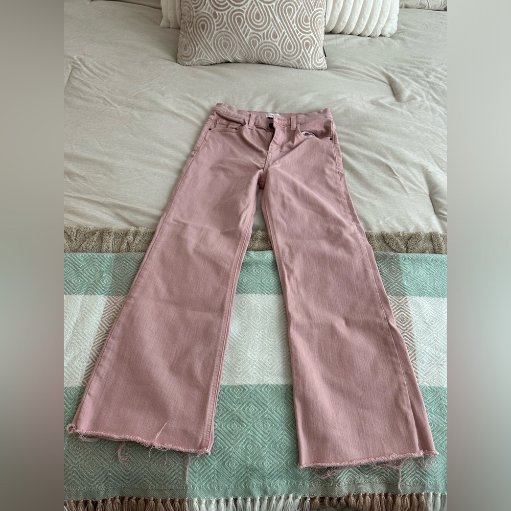 Pink bootcut jeans